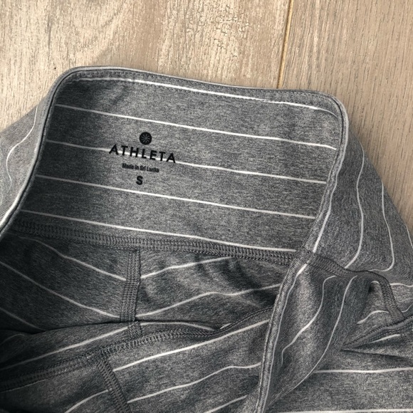 ATHLETA Grey Stripe Yoga Pants - Picture 3 of 7